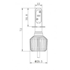 Halo LED žiarovka 9-32V  (H3) - 60W 2ks