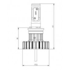 Halo LED žiarovka 9-32V (H8,H9,H11,H16J) - 80W 2ks