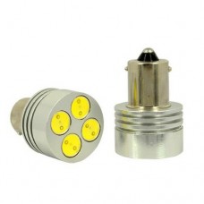 HYPER LED BAU15S 4 SMD x 2 chips 12V 21/5W biela 1ks