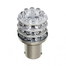 LED Autožiarovka,24 V 36 LED, červená, P21W BA15S