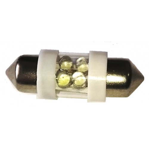 LED žiarovka FESTON FS183W biela 6LED - 10x31, C5-10W 12V 2ks