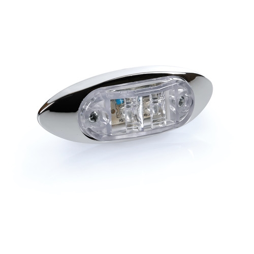 Pozičné hyper 2LED svetlo 24V  biele 100mm
