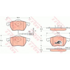 Brzdové segmenty Predné 288x25mm/312x25mm So Signalizáciou