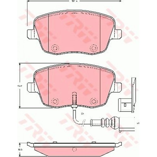 Brzdové segmenty Predné 288x25mm So Signalizáciou