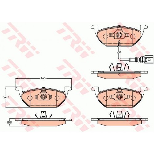 Brzdové segmenty Predné 280x22mm So Signalizácoiu