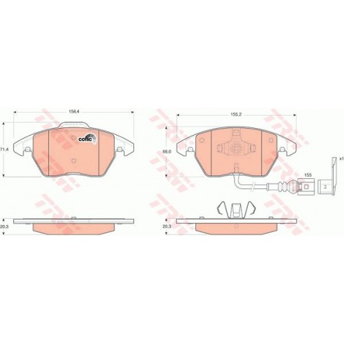 Brzdové segmenty Predné 288x25mm/312x25mm So Signalizáciou