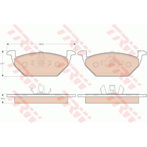 Brzdové segmenty Predné 256x22mm/280x22mm Bez Signalizácie