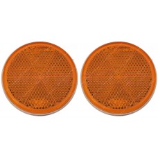 Odrazka guľatá oranžová so šróbom M5 60mm/2KS