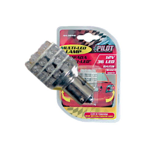 Led žiarovka ,36 led,červená,BA15S