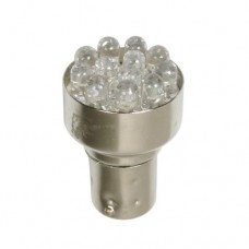 LED žiarovka BA 15S,24 V W / 12 - červená