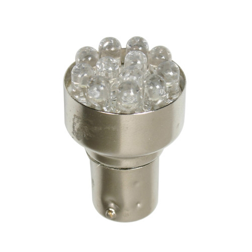 LED žiarovka BA 15S,24 V  W / 12 - červená