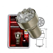 LED žiarovka BA 15S V W / 9 - biela