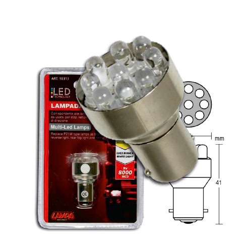 LED žiarovka BA 15S V  W / 9 - biela 