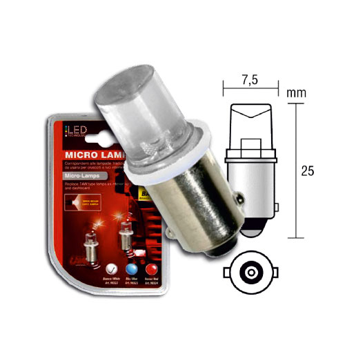 LED žiarovka BA 9S 24V  W / 1 - biela 