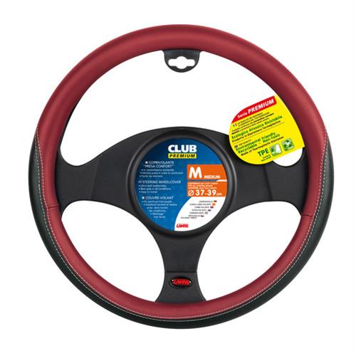 Poťah volantu CLUB čierno-červený 37/39cm Poťah volantu CLUB čierno-červený 37/39cm