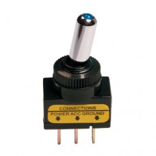 Spínač páčkový 3 kont. 12 V 20 A modrý