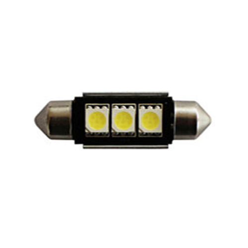 HYPER LED CB662W 3SMD biela, T13x39mm s odporom 3W 12V 1ks HYPER LED CB662W 3SMD biela, T13x39mm s odporom 3W 12V 1ks
