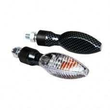 Obrysové svetlá na motocykel  90x30 mm carbon