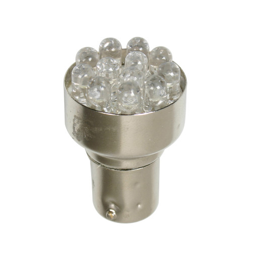 Led žiarovka,24 V 12 led, červená P21W BA15S