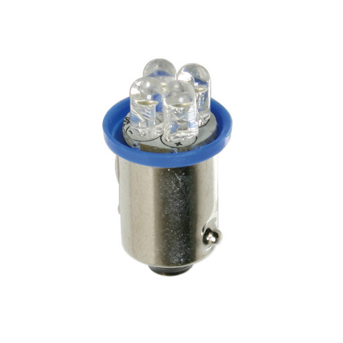 Led žiarovka,24 V 4 led, modrá (T4W) BA9S
